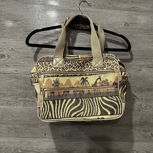 Pioneer Express Bag Safari Carry on 9x12 Brown Black Tapestry Overnighter